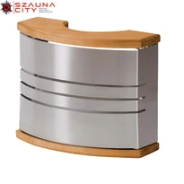 HARVIA luxus lámpaárnyékoló lámpatesttel, fa/szálcsíszolt acél