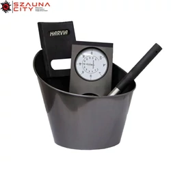 HARVIA Luxus fekete szauna dézsa szett