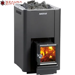 Harvia 20 SL fatüzelésű szaunakályha falátvezető idommal