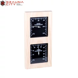 Fenyő hő-páramérő álló kombi műszer fekete hátlap