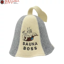 Szauna sapka 100% gyapjú feliratos