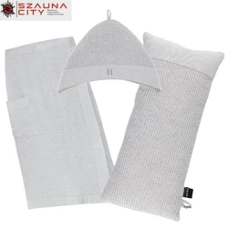 Rento Kenno férfi fehér-szürke szauna textil szett