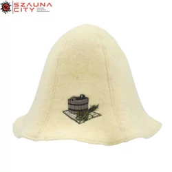 Szauna sapka 100% gyapjú világos harang