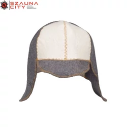 szaunasapka gyapjú csíkos fülvédővel