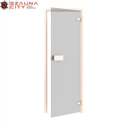 Thermory nyár szauna ajtó szürke üveggel