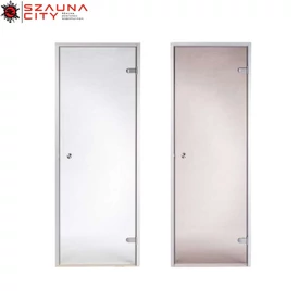 Gőzkabin üvegajtó víztiszta és bronz üveggel, 7x20 (690x1990 mm), változtatható nyílásirány