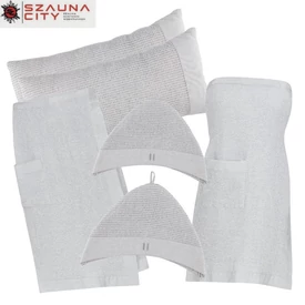 Rento Kenno páros fehér-szürke szauna textil szett