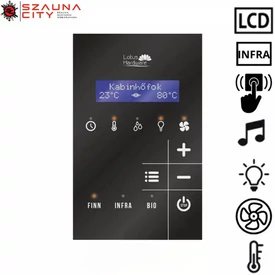 LOTUS LCD Infra szaunavezérlő 5kW