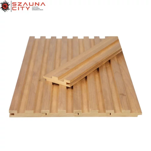 Thermowood nyár bordázott csomómentes szauna lambéria 15x68m