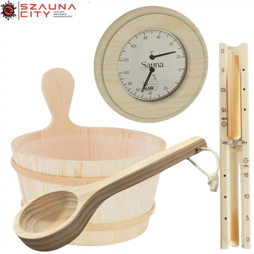Basic szauna fenyő dézsa szett